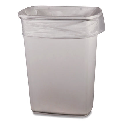 Low-Density Waste Can Liners, 16 gal, 0.5 mil, 24 x 32, Clear, Perforated Roll, 500/Carton