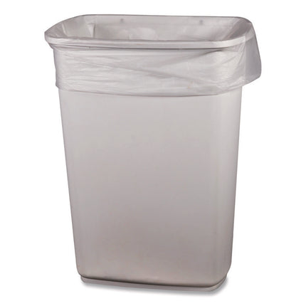 Low-Density Waste Can Liners, 30 gal, 0.5 mil, 30 x 36, Clear, Perforated Roll, 250/Carton