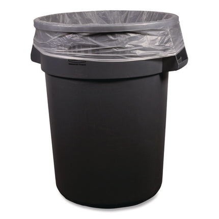 High-Density Can Liners, 45 gal, 22 mic, 40 x 48, Natural, Perforated Roll, 150/Carton