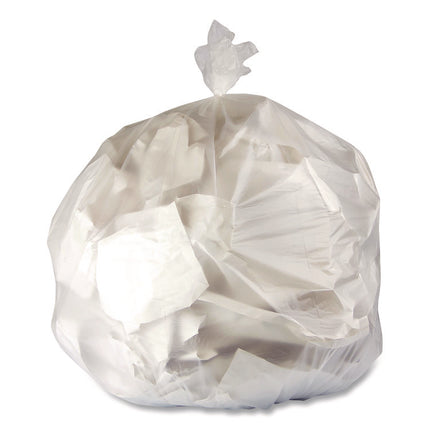 High-Density Can Liners, 56 gal, 16 mic, 43 x 48, Natural, Perforated Roll, 200/Carton
