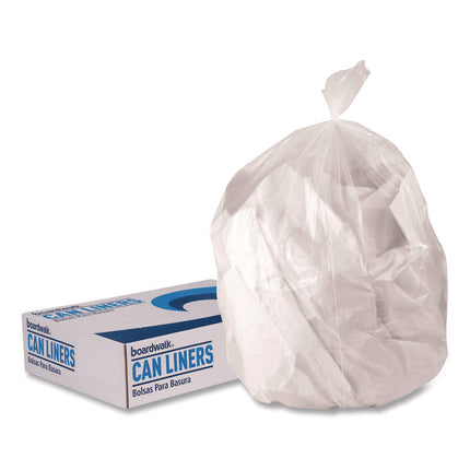 High-Density Can Liners, 56 gal, 16 mic, 43 x 48, Natural, Perforated Roll, 200/Carton
