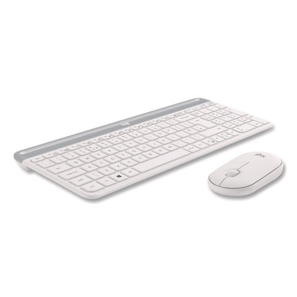 MK470 Slim Wireless Keyboard and Mouse Combo, 2.4 GHz/33 ft Wireless Range, Off-White
