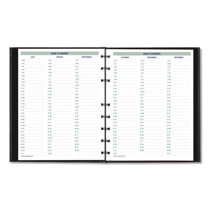 Plan and Link Weekly Appointment Planner, 9.25" x 7.25", Black Cover, 12-Month (Jan to Dec): 2025