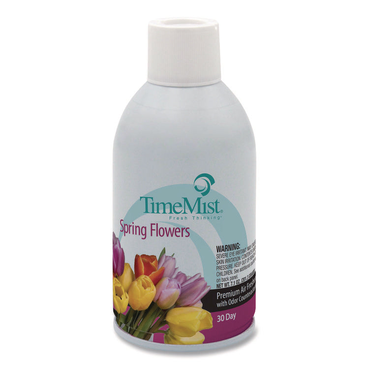 Premium Metered Air Freshener Refill, Spring Flowers, 7.1 oz Aerosol Spray, 12/Carton