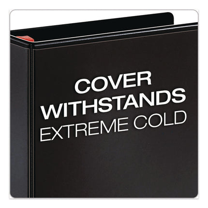 XtraLife ClearVue Non-Stick Slant-D Ring Binder, 3 Rings, 1.5" Capacity, 11 x 8.5, Black