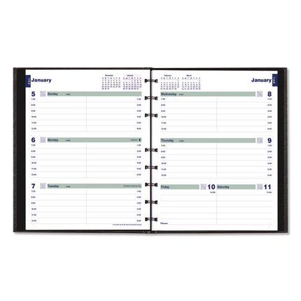 Plan and Link Weekly Appointment Planner, 9.25" x 7.25", Black Cover, 12-Month (Jan to Dec): 2025