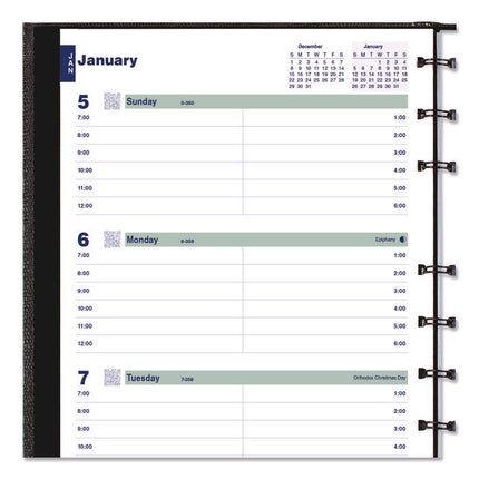 Plan and Link Weekly Appointment Planner, 9.25" x 7.25", Black Cover, 12-Month (Jan to Dec): 2025