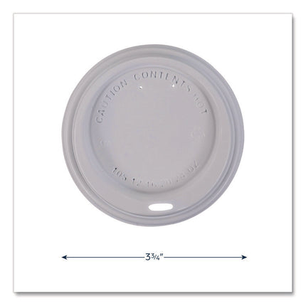 Hot Beverage Paper Cup Lids 10 oz, Fits FLAVIA 10 oz Paper Cup, White, 100/Sleeve, 10 Sleeves/Carton