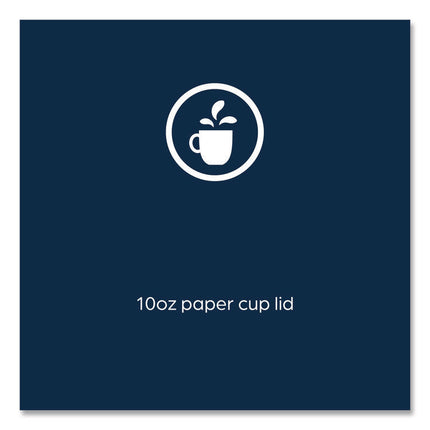Hot Beverage Paper Cup Lids 10 oz, Fits FLAVIA 10 oz Paper Cup, White, 100/Sleeve, 10 Sleeves/Carton