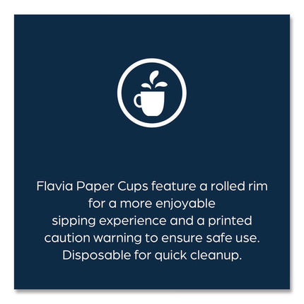 Hot Beverage Paper Cup 10 oz, FLAVIA Design, Blue, 100/Sleeve, 10 Sleeves/Carton