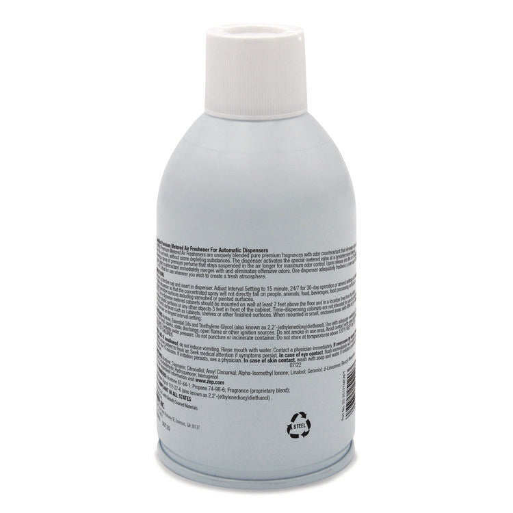 Premium Metered Air Freshener Refill, Baby Powder, 7.1 oz Aerosol Spray, 12/Carton