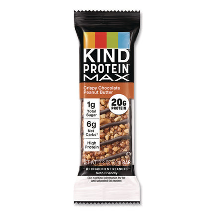 Protein MAX Bar, Crispy Chocolate Peanut Butter, 2.2 oz Bar, 12/Box