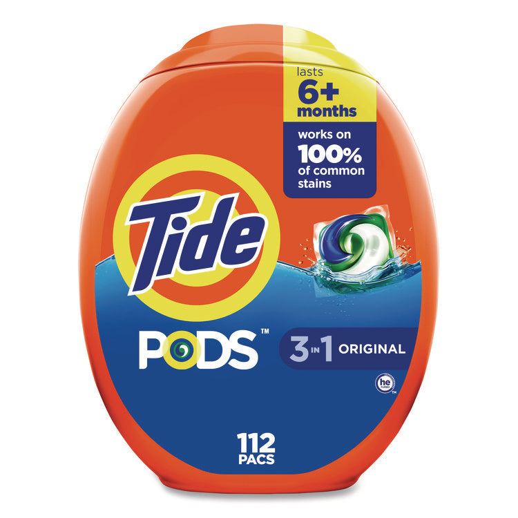 PODS Laundry Detergent, Pods, Tide Original, 112 Pods/Tub
