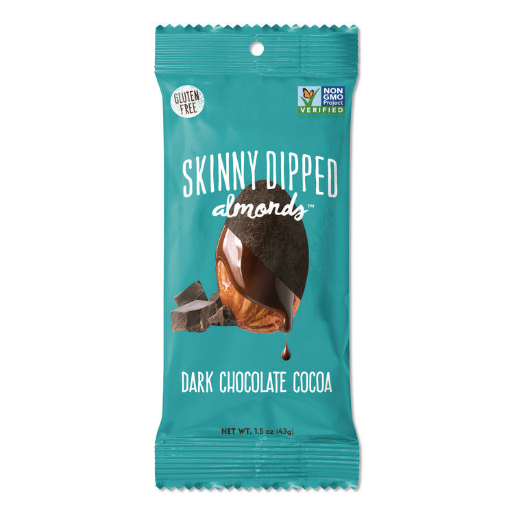 Dark Chocolate Covered Almonds, 1.2 oz Bags, 10/Box