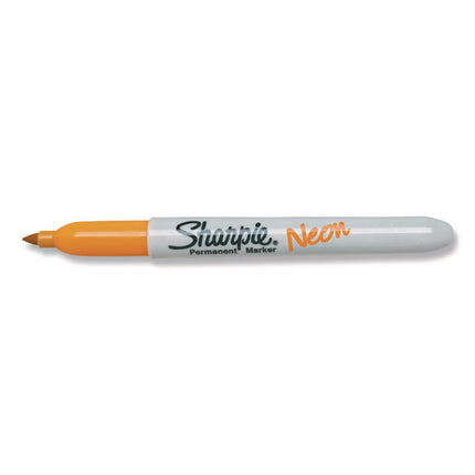 Neon Permanent Markers, Fine Bullet Tip, Neon Orange