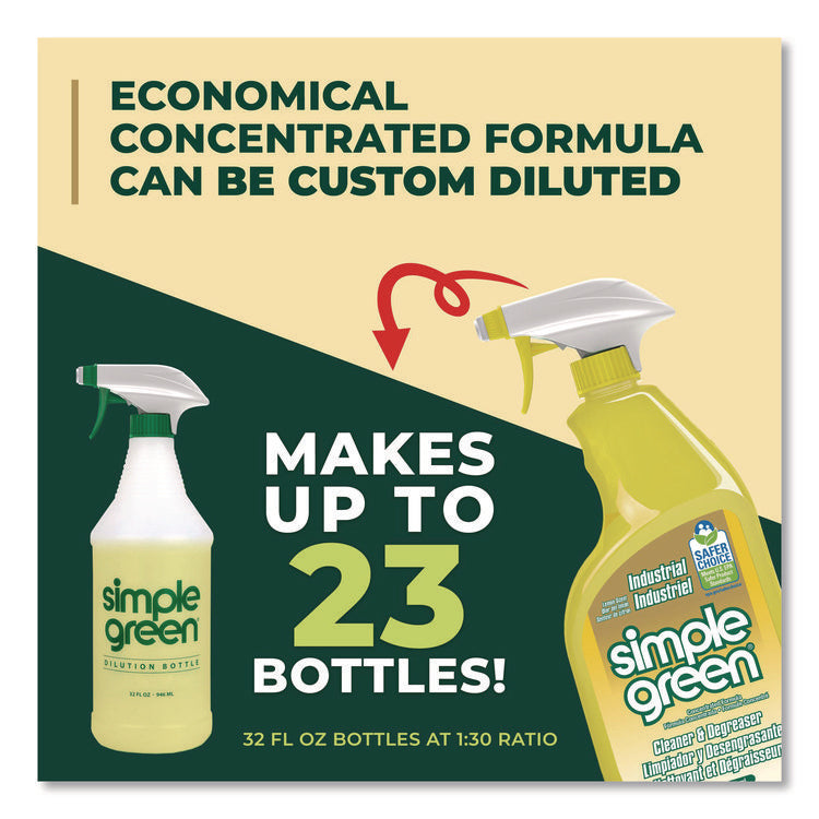 Industrial Cleaner and Degreaser, Concentrated, Lemon, 24 oz Spray Bottle