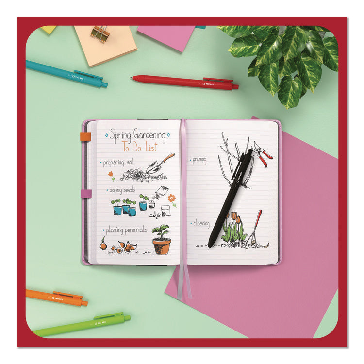 Flexible-Cover Business Journal with Elastic Closure, 1-Subject, Narrow Rule, Mauve Cover, (128) 8 x 5.5 Sheets