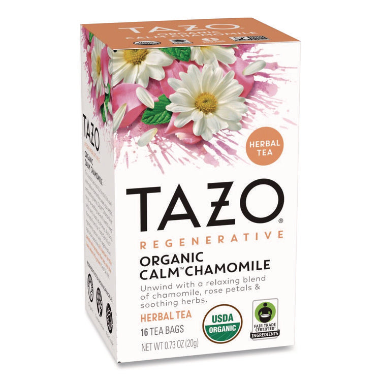 Tea Bags, Organic Calm Camomile, 16/Box