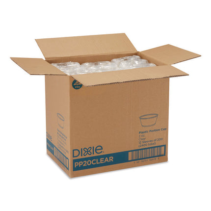 Plastic Souffle/Portion Cups, 2 oz, Clear, 200/Sleeve, 12 Sleeves/Carton