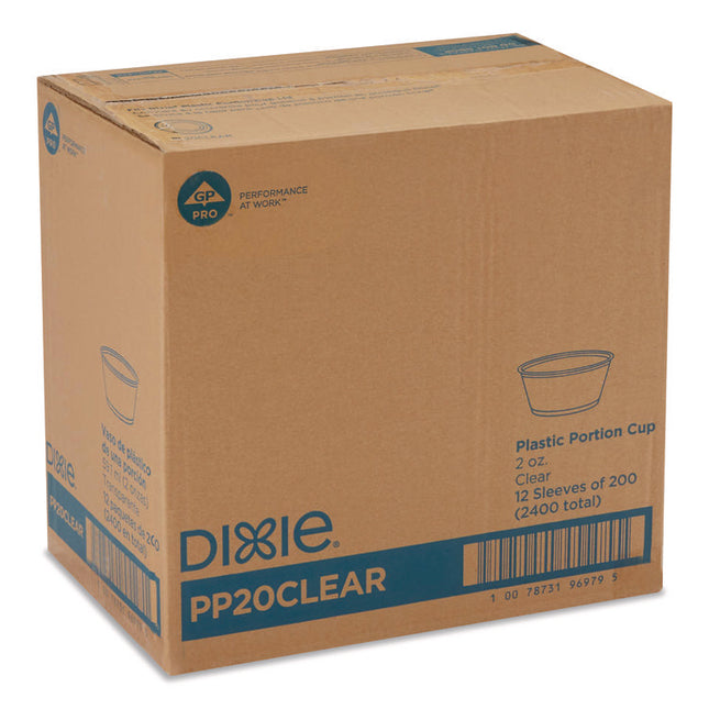 Plastic Souffle/Portion Cups, 2 oz, Clear, 200/Sleeve, 12 Sleeves/Carton