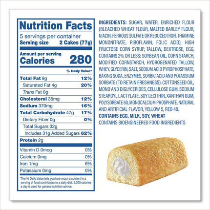 Twinkies and Chocolate CupCakes Variety Pack, (2) 13.58 oz 10 Pack Twinkies and (2) 12.7 oz 8 Pack CupCakes/Carton