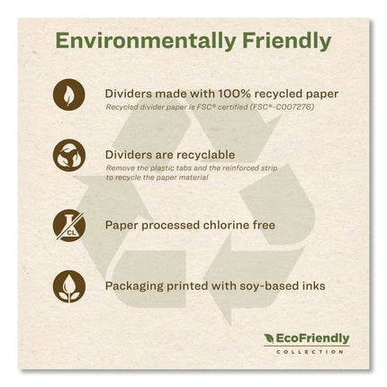 Customizable Table Of Contents Ready Index Dividers With Multicolor Tabs, 12-Tab, 1 To 12, 11 X 8.5, White, 3 Sets