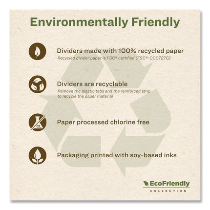 Customizable Table Of Contents Ready Index Dividers With Multicolor Tabs, 31-Tab, 1 To 31, 11 X 8.5, White, 1 Set