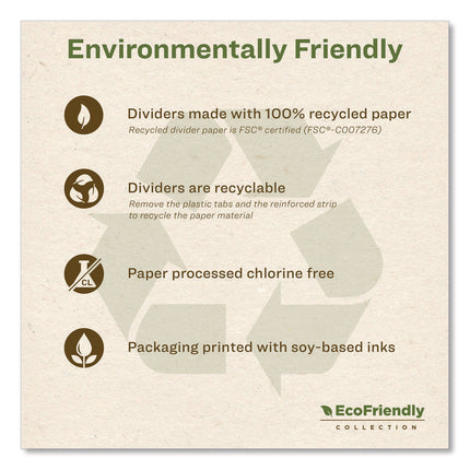 Customizable Table Of Contents Ready Index Dividers With Multicolor Tabs, 26-Tab, A To Z, 11 X 8.5, White, 1 Set