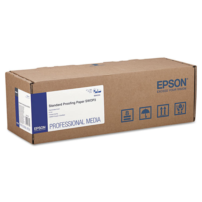 Standard Proofing Paper Roll Swop3, 9 Mil, 17" X 100 Ft, Semi-Matte White