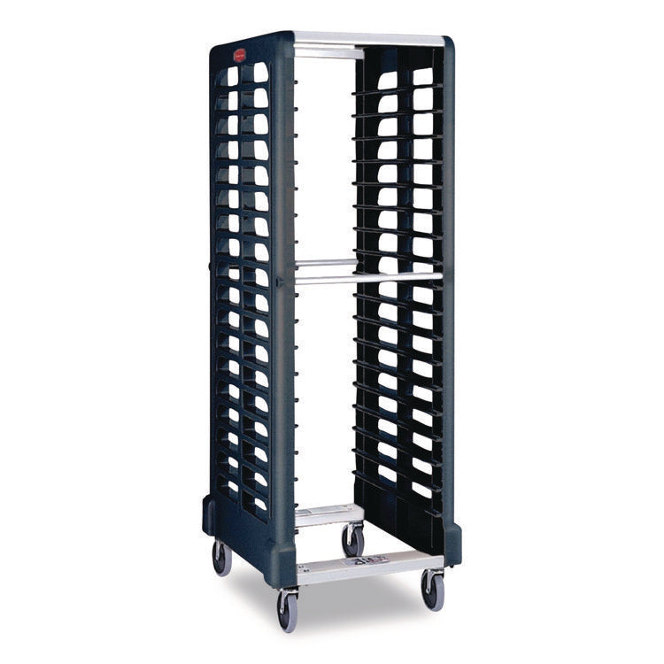 End Loader Rack for Food Boxes and Sheet Pans, 18 Rack, Plastic, 23.75" x 28.75" x 67.88", Black