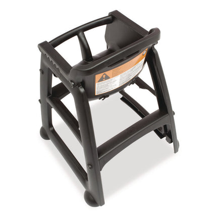Sturdy Chair Youth Seat with Casters, Black