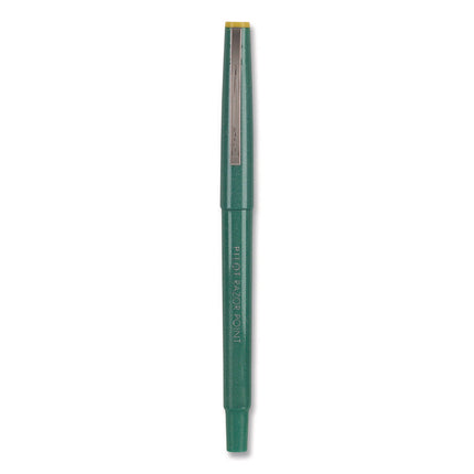 Razor Point Fine Line Porous Point Pen, Stick, Extra-Fine 0.3 Mm, Green Ink, Green Barrel, Dozen