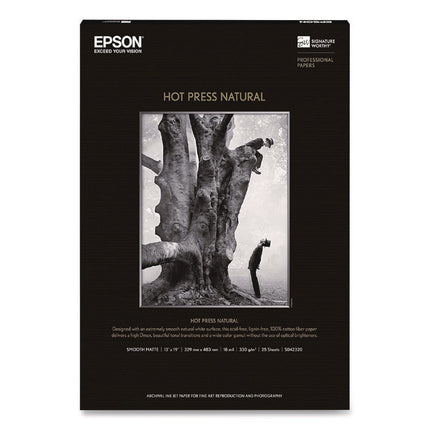 Hot Press Natural Fine Art Paper, 17 Mil, 13 X 19, Smooth Matte Natural, 25/pack