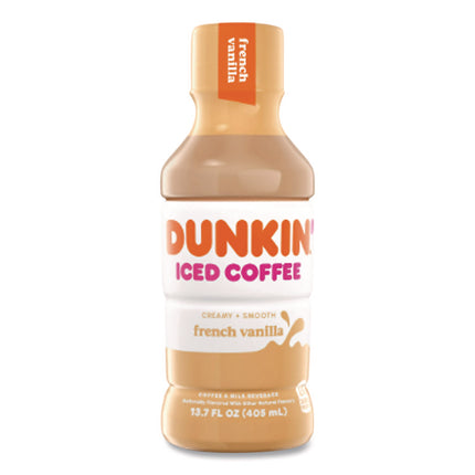 French Vanilla Iced Coffee Drink, 13.7 Oz Bottle, 12/carton