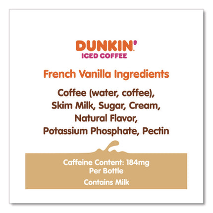 French Vanilla Iced Coffee Drink, 13.7 Oz Bottle, 12/carton
