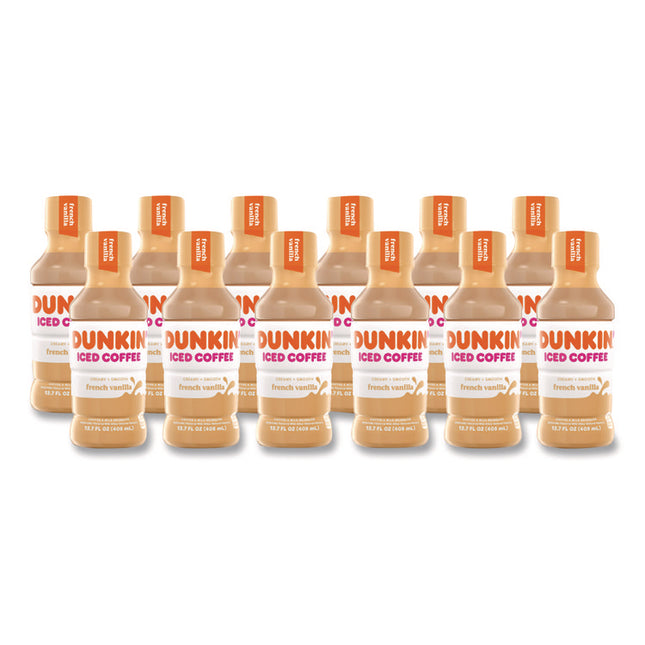 French Vanilla Iced Coffee Drink, 13.7 Oz Bottle, 12/carton