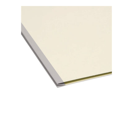 Recycled Pressboard Folders, Two SafeSHIELD Coated Fasteners, 2/5-Cut: R of C, 1" Expansion, Letter Size, Gray-Green, 25/Box