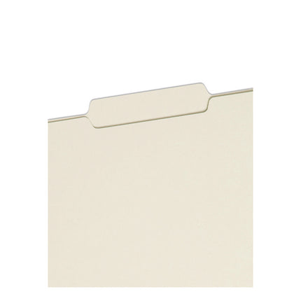 Recycled Pressboard Folders, Two SafeSHIELD Coated Fasteners, 2/5-Cut: R of C, 1" Expansion, Letter Size, Gray-Green, 25/Box