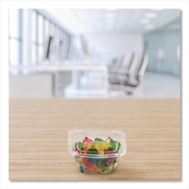 ClearPac SafeSeal Tamper-Resistant, Tamper-Evident Containers, 3.72 x 4.2 x 1.97, Clear, Plastic, 400/Carton
