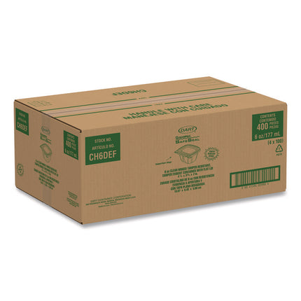 ClearPac SafeSeal Tamper-Resistant, Tamper-Evident Containers, 3.72 x 4.2 x 1.97, Clear, Plastic, 400/Carton