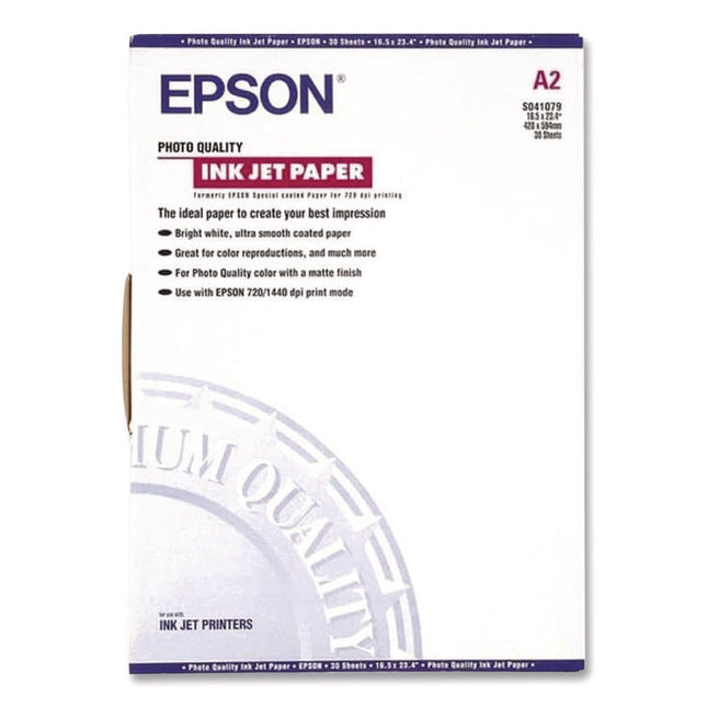 Matte Presentation Paper, 4.9 mil, 16.5 x 23.5, Matte White, 30/Pack