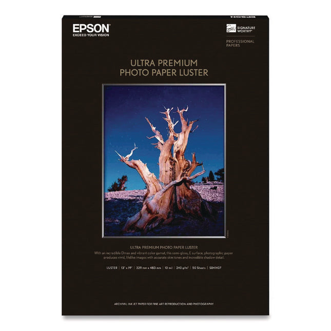 Ultra Premium Photo Paper, 10 Mil, 13 X 19, Luster White, 50/pack