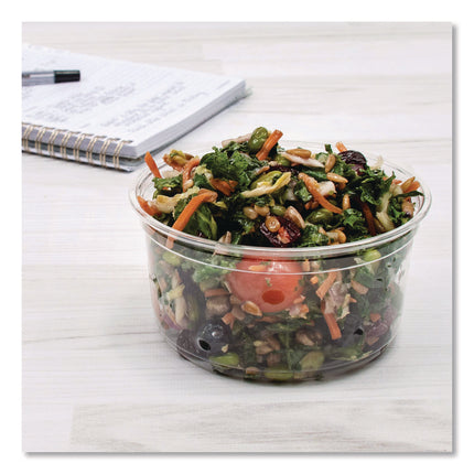 MicroGourmet Food Containers, 12 oz, 4.68" Diameter x 2.25"h, Clear, Plastic, 500/Carton
