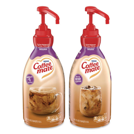 Liquid Coffee Creamer, Sweetened Original, 1.5 L Pump Bottle, 2/Carton