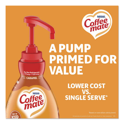 Liquid Creamer Pump Bottle, Caramel, 50.7 oz Pump Bottle, 2/Carton