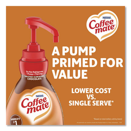 Liquid Creamer Pump Bottle, Salted Caramel Chocolate, 1.5 L Pump Bottle, 2/Carton