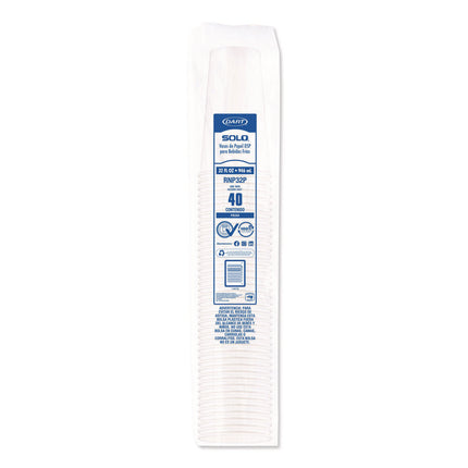 Double Sided Poly (DSP) Paper Cold Cups, 28 oz to 32 oz, White, 40 Cups/Sleeve, 12 Sleeves/Carton