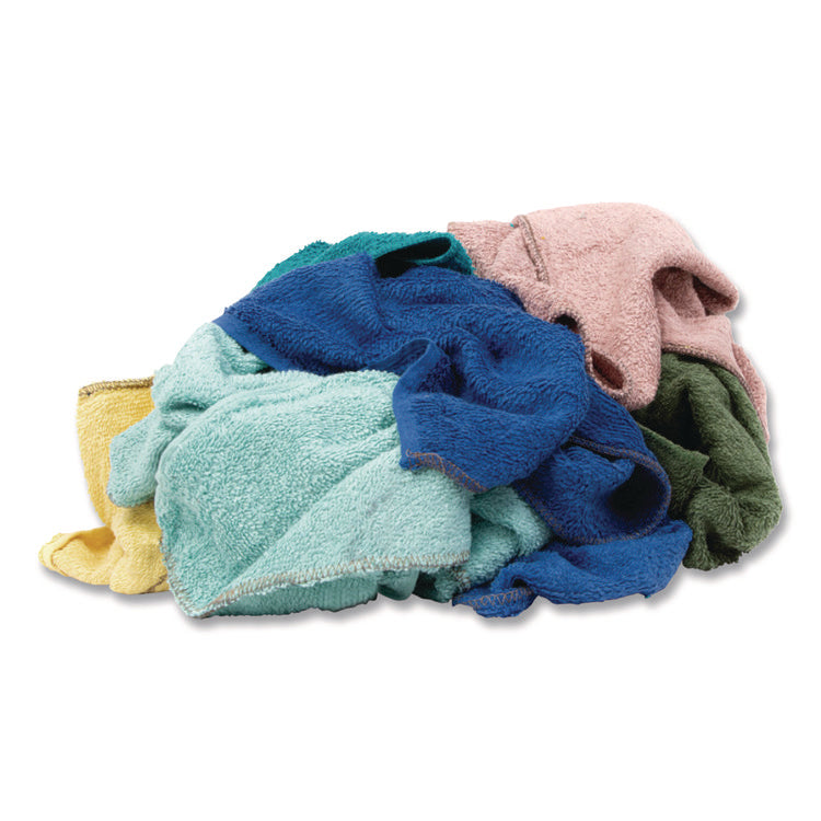 Qwick Wick Terry Towels, 12 X 12, Assorted Colors, 25 Lb Bale (approximately 280/bale)