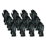 Single Dipped PVC Gloves, Smooth, Interlock Lined, 18" Long, Large, Black, 12 Pair