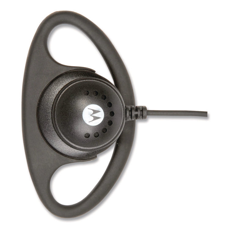 D-Style Earpiece with In-Line Microphone and Push-To-Talk, Black